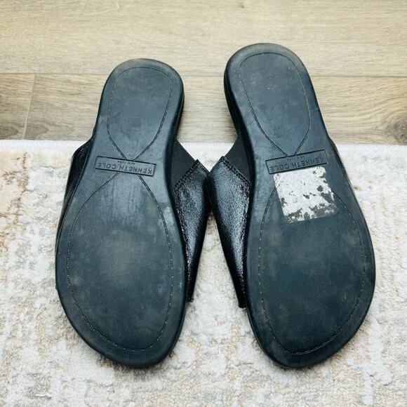 Kenneth Cole Black Stone Embellished Sandals/Slides Size 8 - Picture 7 of 10